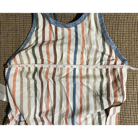 BCBGMaxAzria Blue Multi Striped Sleeveless Dress - Picture 5 of 12